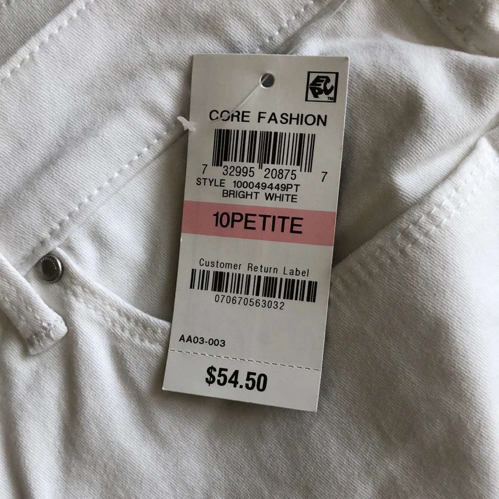 NWT Charter Club White Capri Pants Size 10P - Picture 3 of 5
